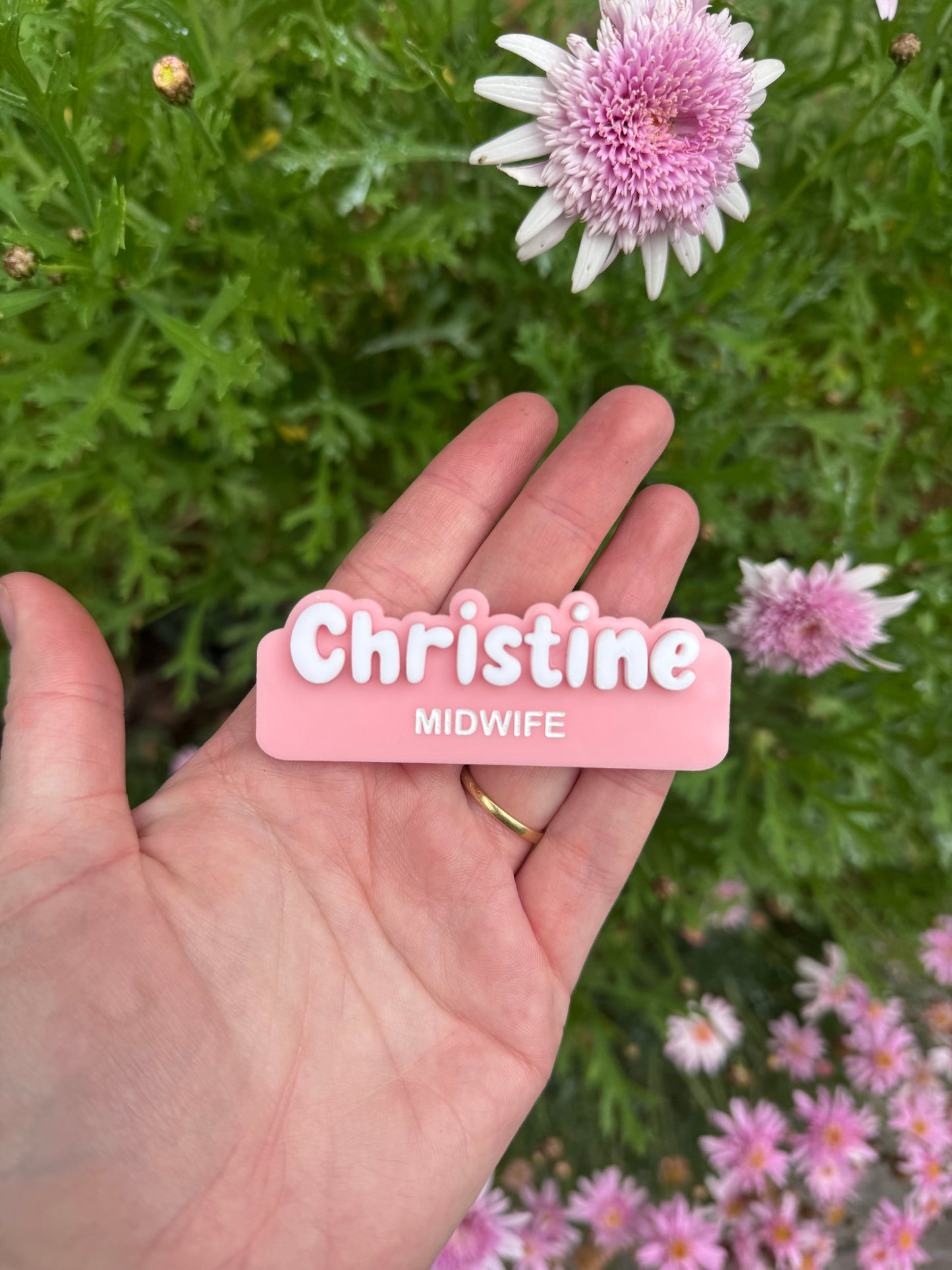 Funky name badge