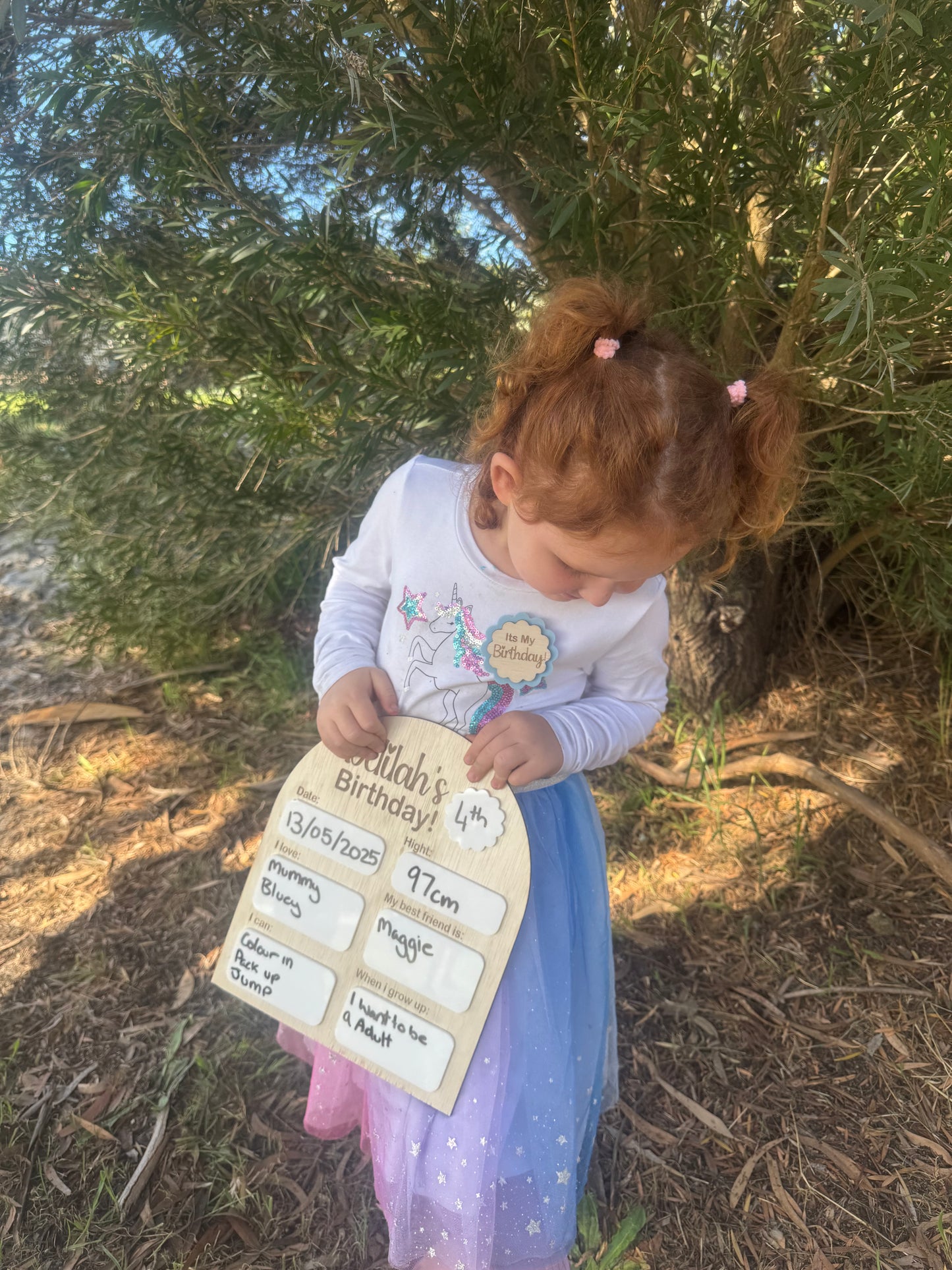 Birthday milestone board