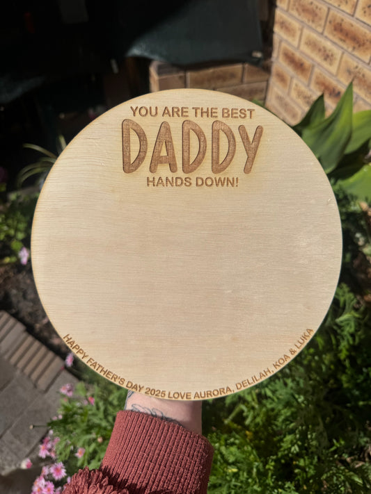 Hands down plaque