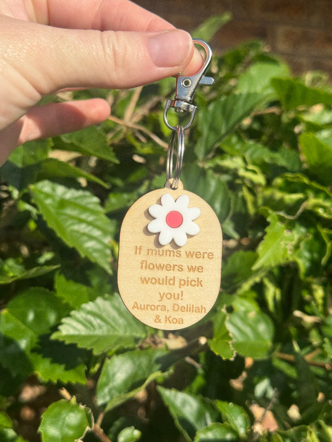 Mothers Day Daisy Keychain