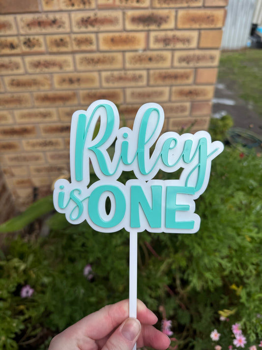 Name & age cake topper